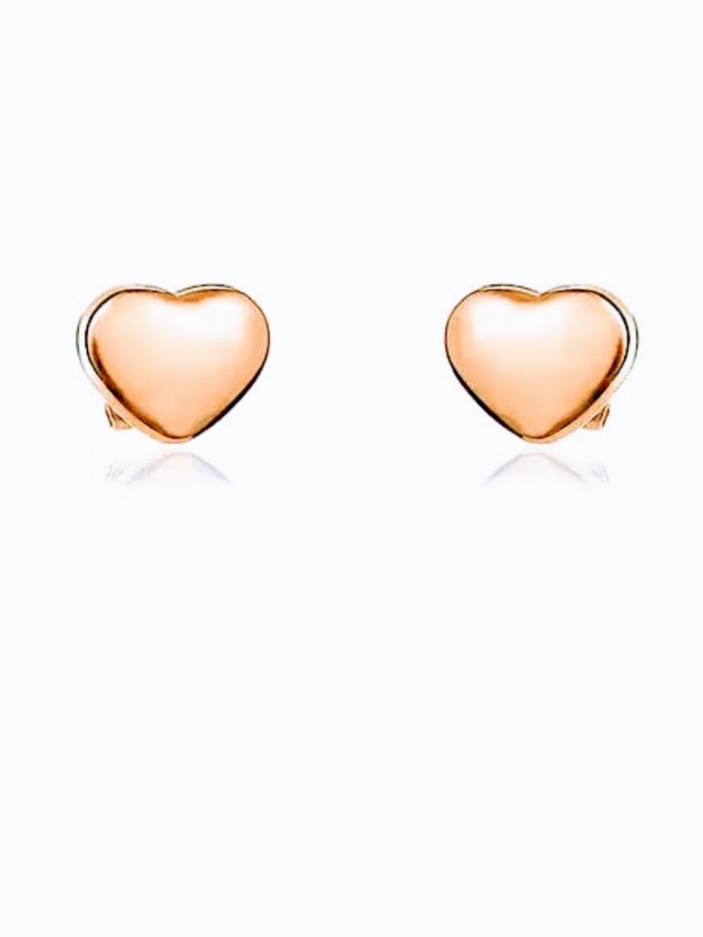 Heart Stud Earrings Stainless Steel Rose Gold Trendy Jewelry Love